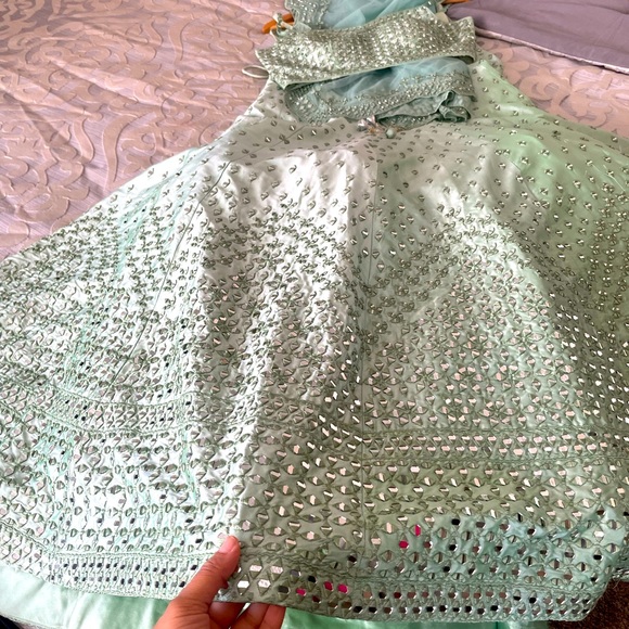 Brand New never worn Mint Green mirrored heavy Legenga - Picture 3 of 5